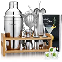 Godmorn Set de Cocktail- Accesorios de Cóctel de Acero Inoxidable 14 Pezzi- Shaker 550ml- Abridor de Botellas…